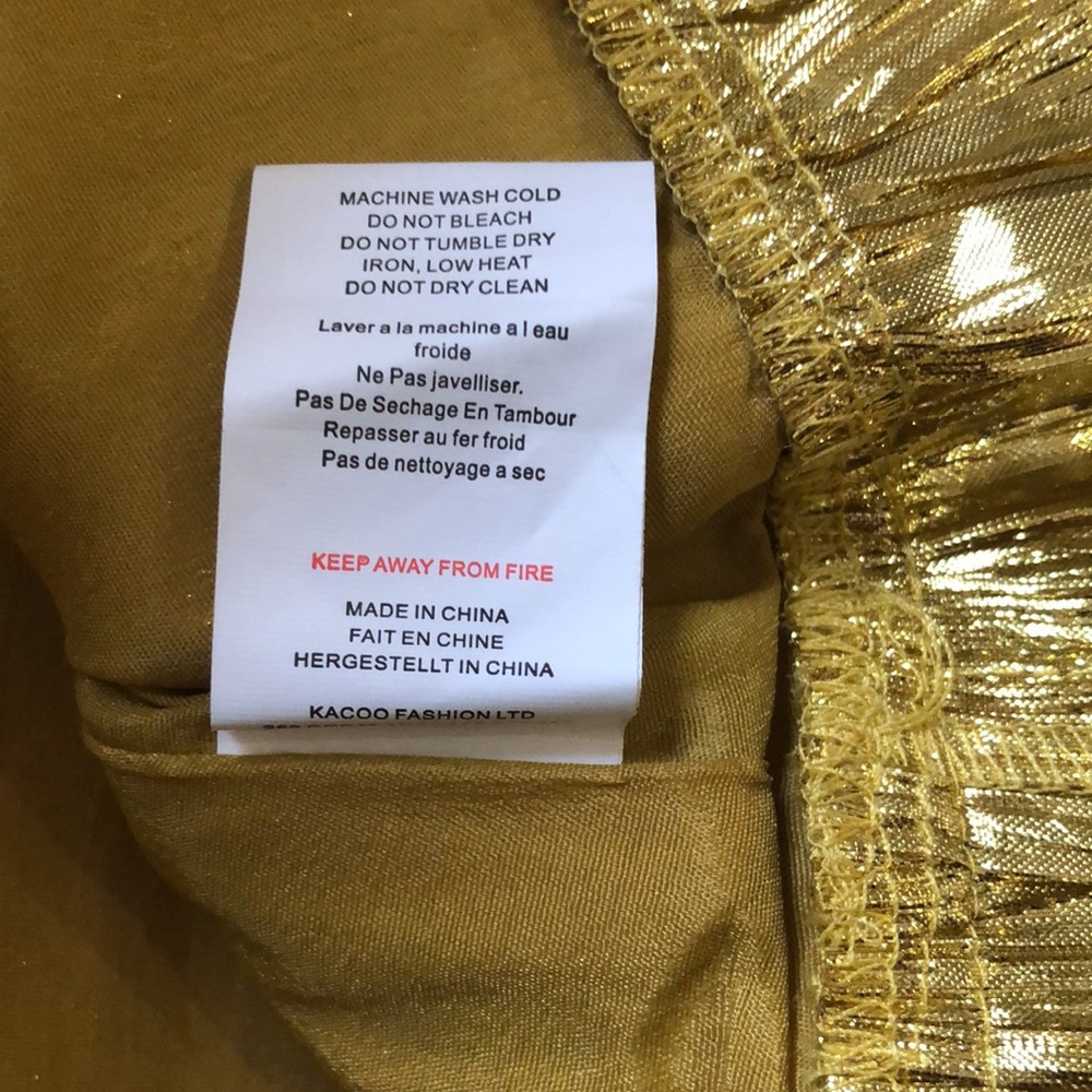 NWT, Collective The Label from ASOS, gold mini dress - Picture 6 of 6